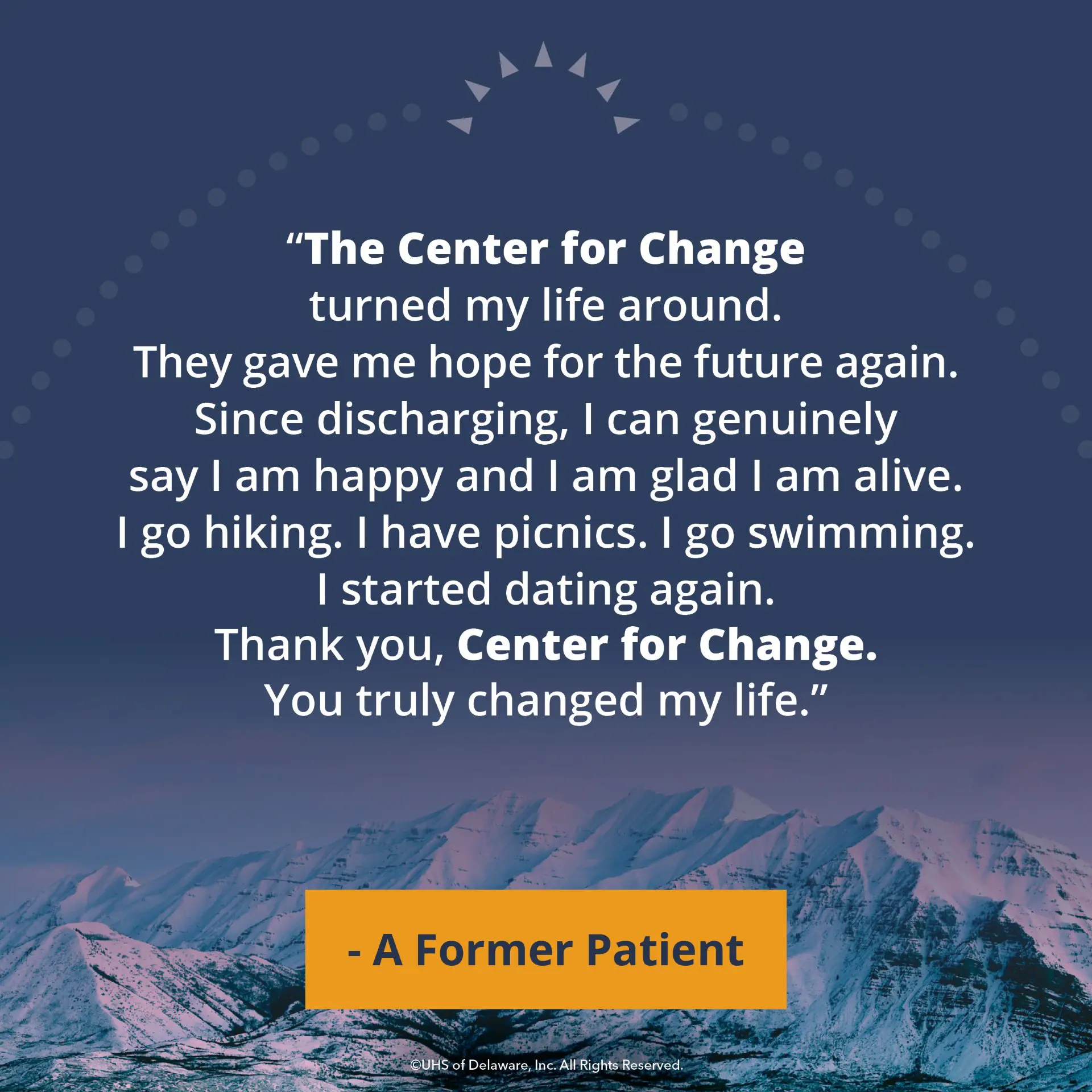 Center for Change - Patient Testimonial