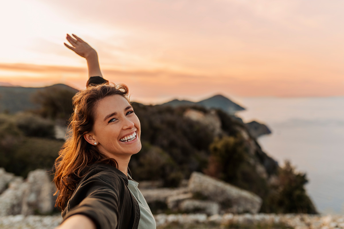 happy smiling woman